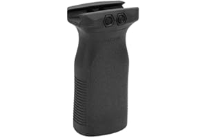 Tbest Impugnatura Verticale per Impugnatura, Impugnatura Verticale tattile in Nylon per Softair per di binari Picatinny da 20 mm(Nero)