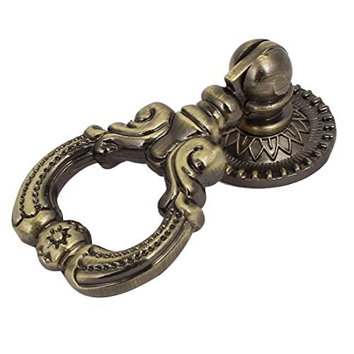 Preisvergleich Produktbild DealMux Drawer Dresser Retro-Art-Metall flippable Stoßgriff Ring Bronzeton