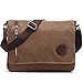Produktbild Gibgas Unisex Vintage Canvas Umhängetasche Herren Schultertasche Messenger Bag für 14’’ Laptop A4 Ordner Arbeit Uni Reise Sport (Braun)