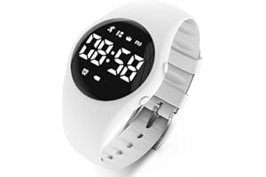 Focwony Led Digital Pedometer Watch, Digital Steps Tracker, Non-Bluetooth, Vibrating Alarm Clock, Stopwatch, Great Gift for kids Children Teens Girls Boys Women