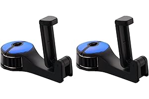 MOSLALO [2er-Pack] Auto-Rücksitzhaken | 2 in 1 Auto Kopfstütze versteckter Haken | Kopfstützenhalterung Geldbörsenhalter für Auto | Autositzhaken für Telefon, Geldbörsen, Spielzeug, Lebensmittel und Taschen