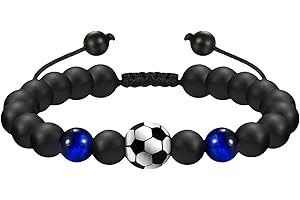 SSKHE 1PCS Bracelet de Football, Perles de Football Bracelet Ami Garçon, Bracelets Cadeaux Diplômé