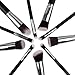 Silking 10pcs Professional Makeup Brush Set Eyebrow Shadow Cosmetic Brush Tool Kit (Silver/ Black)