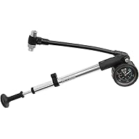 BETO Fahrradpumpe, Dämpferpumpe mit Manometer und Entlüftungsventil, Handpumpe, 400psi/28bar, AV/Autoventil/Schraderventil/Am