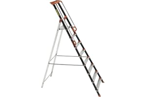 CENTAURE Escabeau Aluminium, 8 Marches, 3.6m Hauteur d'Accès