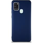 KZY İletişim Samsung Galaxy A21S ile Uyumlu Kılıf Soft Premier Renkli Silikon Kapak - Lacivert
