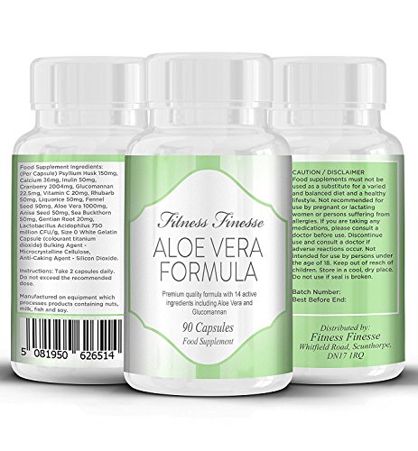 Aloe vera 1000 mg 90 capsules | nettoie le colon | détox/perte de poids | système digestif | canneberge pour traiter les infections urinaires