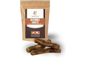 Wildfang® Bastone da Masticare in Legno d'Olivo per Cani - Giocattolo Naturale per Cuccioli, Teething Toy, Ossa in Legno per Cani, Chew Stick Resistente, Giocattolo per Tutti i, Set of 3 (Medium)