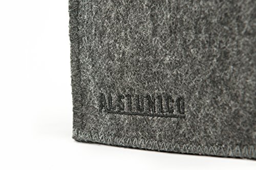Glasuntersetzer aus Filz mit erhöhter Stabilität durch 1.300 g/m², 10er Premium-Set Getränke-Untersetzer mit Box für Tisch, Bar, Gläser, Tassen / rund, dunkelgrau anthrazit - 7