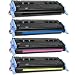 Produktbild Cool Toner kompatibel toner für Q6000A Q6001A Q6002A Q6003A(HP 124A) für HP Color LaserJet 2600N 1600 2605N 2605DN 2605DTN, CM1015 MFP CM1017 MFP(Schwarz 2.500 Seiten, Color je 2.000 Seiten, 4-Pack)