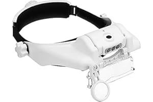 euroxanty?-lente d' ingrandimento di testa 3 LED con lenti di 1.5 X 2 X 8 X Combinazione 3.5 X 9.5 X 11.5 X Bianco