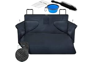 Smartpeas Dog Cover Fote Siedzą - Ochraniacz Fotelika Samochodowego Dla Każdego Samochodu Antypoślizgowego - Ochrona Boczna - 185X105X36 Cm - Plus: Składana Miska I Szczotka Dla Psów