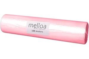 MELLOA FOR THE LITTLE ONES MELLOA Set für die Füllung 10 Windeleimer Kartuschen kompatibel mit Tommee Tippee Sangenic TEC Simplee Twist & Click und viele andere Nachfüllkassetten (Rosa, 100m)