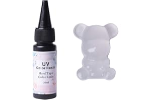 VIDAROSA Resina epossidica di colore UV, ad asciugatura rapida, senza miscelazione, 30 ml, multicolore bianco