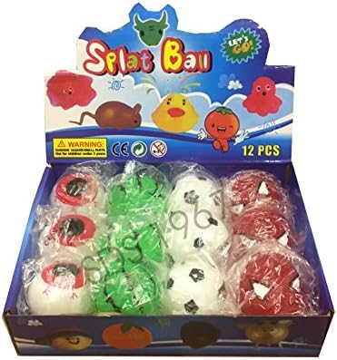 DX9™ Splat Ball Egg spiderman eye watermelon or tomato watch it splat Smash It Splatter Splat ball Stress Relief Soft Ball PartyToy Funny (12 pcs full box)
