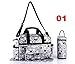 Fashion Stylish 3pcs Baby Nappy Changing Bags Set Diaper Bag Thermal Holder 6 Designs 9004 (06-Blue Mosaic)