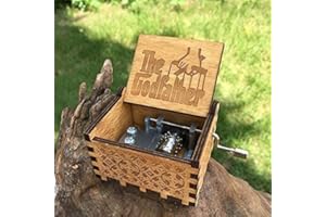 Nostalgish - Godfather Music Box - Music Boxes Hand Crank Wooden Musical Boxes Music Box - Unique Gift (Wood, Godfather)