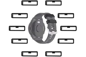 MTHGH 20mm Watch Strap Loops for Garmin Fenix 7S/6S/5S /Forerunner 55/45/45S/245 /Instinct 2S Smartwatch Fastener Rings [10 Pcs], Soft Silicone Replacement Secure Rings Connector Holders Loop