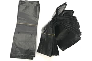 GOVNPJ 100 Bolsas de Plástico para Vivero PE Bolsas para Cultivo de Plantas Engrosadas Biodegradables con Agujeros Transpirables Bolsas para Plántulas 17x25cm