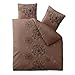 Produktbild 3-teilige Bettwäsche | verschiedene Größen | Mikrofaser, 4-Jahreszeiten 200 x 200 cm | Concept Fleur Wendedesign Pusteblume 3 tlg. | floral braun schwarz