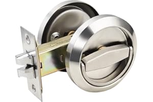 XIUXLI YUE Serratura rotonda per porta,Rotante Bullone Serratura Porta,Set di pomelli per porta,in acciaio inox 304,per camera da letto,cucina, bagno,lavanderia,porte privacy,(Non con serratura a chiave)