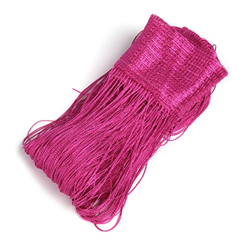 sourcingmap® 1*2M Fadenvorhang Fadengardine für Tür Fliegenschutz Fenstergardine Fuchsia - 2