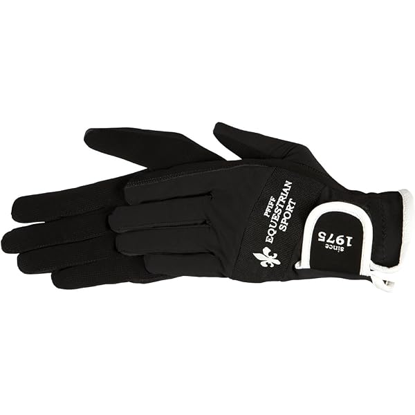 Guanti Da Equitazione Pfiff 011318 In Cotone – Unisex Con Palmo Antiscivolo E Rinforzo Redini, Blu, Taglia S