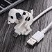 Produktbild Rokoo Mini Buckel Spot Hund Lustige Welpen Spielzeug USB Kabel Lade für Android iPhone Smartphone Tablet (Black-for iPhone)