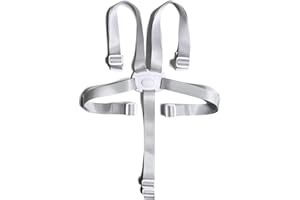 AIYVELU harnais pour chaise haute, harnais 5 points pour landau, harnais réglable, sangle universelle pour chaise haute bébé, sangle de sécurité réglable et confortable pour chaise haute/landau (gris)