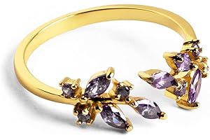 SINGULARU - Anillo Buganvilla. Ajustable. Plata de Ley 925. Talla Unica Joyas para Mujer