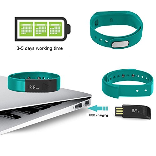 Juboury Fitness Armband, Fitness Tracker mit Schrittzähler, Schlafüberwachung, Anrufer- und Nachrichtenanzeige für iOS- und Android Smartphones - 3