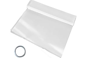 VEVOR Film de Serre 4.5 x 12.2 m Bâche Transparente PE 0,15 mm Housse de Protection Jardin Tunnel Polyéthylène pour Légumes