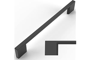 Amerdeco 5 Pièces Poignee de Meuble Cuisine Noir 160mm Alliage de zinc Poignées Meubles avec Vis, pour Bureaux, Tiroirs, Armoires, Placard UK0035