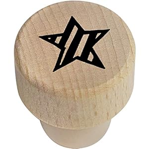 Azeeda 19mm 'Striped Star' Wooden Bottle Stopper / Cork (BS00011119)