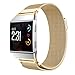 Produktbild Hunpta@ Mode Sport Edelstahl Armband mit Metallverbindern Compatible für Fitbit Ionic (210mm) (Gold)