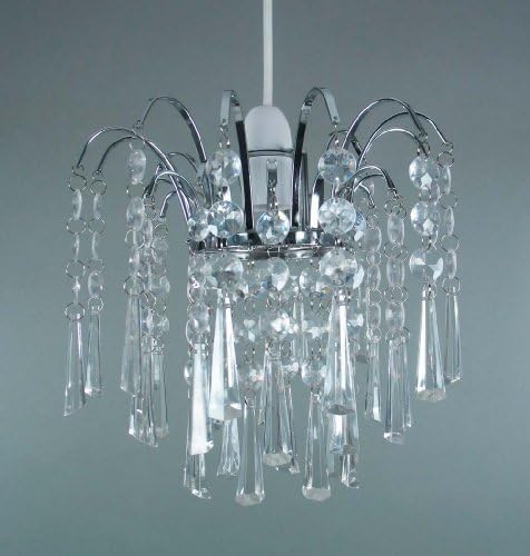 Acrylic Sellaro Angle Drop Pendant Ceiling Light Fitting- Clear