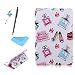 Produktbild MeetLove Hülle für Samsung Galaxy Tab 4 8.0 T330/T331/T335, Ultra Leicht Dünn PU Leder Etui mit Halterung Flip Fall Schutzhülle Tablet Ledertasche mit Kartensteckplatz,Perfume Bottle