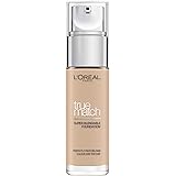 L'Oreal Paris True Match Liquid Foundation, Skincare Infused with Hyaluronic Acid, SPF 17, Available in 40 Shades, 2C Rose Va