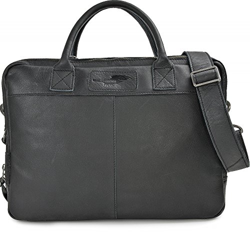 REBELS   LEGENDS  Leder Unisex Aktentaschen  Umh  ngetaschen  Henkeltaschen  38 5 x 28 x 9 5 cm  B x H x T   Farbe Schwarz