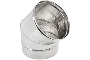 SGM CLIMA SRLS AIR EVOLUTION Codo a 45° para chimenea de acero inoxidable (DN 200)