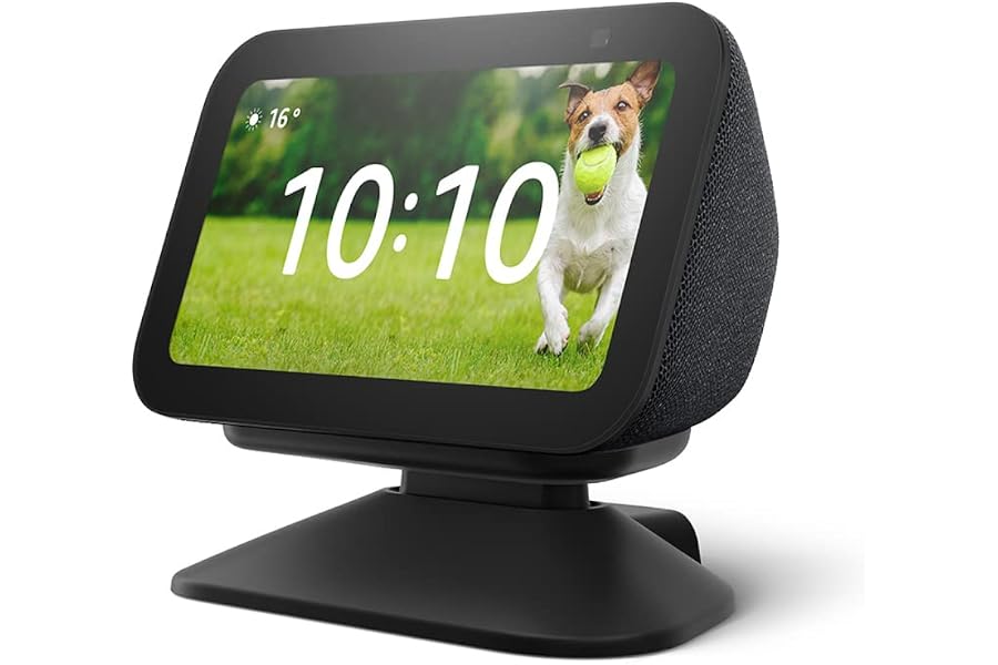 Soporte regulable para Echo Show 5 (3.ª generación) con puerto de carga USB-C | Antracita