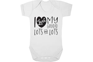SHOPAGIFT I Love My Grandad Lots and Lots Cute Boys and Girls Baby Vest Bodysuit