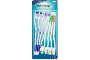 VIVO TECHNOLOGIES 8-Pack Manual Toothbrush Multipack – Firm Bristles for Adults – Non-Slip Comfort Grip Handles – Travel-Friendly, Color-Coded Brushes for Family Use – Compact, Lightweight & Effective Cleaning