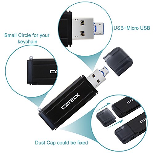 Cateck Micro USB OTG und SuperSpeed 2-Slot USB 3.0 Flash-Speicherkartenleser, zur Unterstützung von SD / Micro SD für Windows, Mac, Linux und bestimmten Android-Systemen - 6