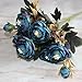 Produktbild 6 Zweige Herbst Künstliche Fake Pfingstrose Blumen DIY Home Raum Brautschmuck Hortensie Decor Real Touch Creamy Weiß blau