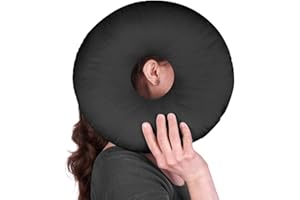 LYPPUL Poduszka do piercingu z otworem, poduszka w kształcie donuta, przeciw bólom ucha, poduszka do przekłuwania uszu, poduszka dla osób śpiących na boku, piercing do uszu