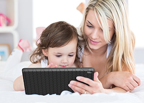 MoKo Hülle für iPad Pro 10.5 Zoll 2017 – [Honey Comb Series] Lightweight Silikon Case Stoßfest [Kids Kinderfreundlich] Schutzhülle für Apple iPad Pro 10.5 Tablet, Schwarz - 9
