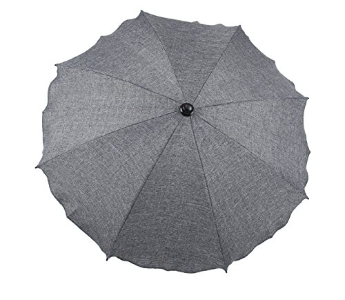 Clamaro „SUNCOVER“ Universal Sonnenschirm Regenschirm für Kinderwagen und Sport Buggy (11 Farben wählbar), Babywagen Schirm mit Universal Halterung für bis zu ca. 3,0 cm dicke Rohre und 360° schwenkbar durch flexiblen Schwanenhals - 2