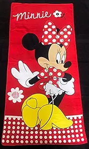 JBG Home Store Micro Cotton 300 GSM Printed Beach/Pool Towel for Kids/Boy/Girls/Man/Women-Size Large(75 x 150 cm,Multicolor)-Minnie(Pack of 1)