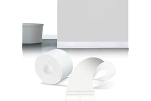 LIHIQIYA Rodapiés Flexible Autoadhesivo, 6M Rodapie PVC Adhesivo, Zocalos Autoadhesivos, Embellecedor Encimera Cocina, Rodapié Plegable Cinta para Cocina Baño, Zocalo de Cocina, Blanco, 19x19mm